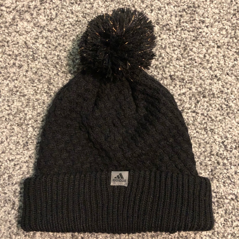 🌸4/$20🌸Adidas Women's Black PomPom Beanie EUC